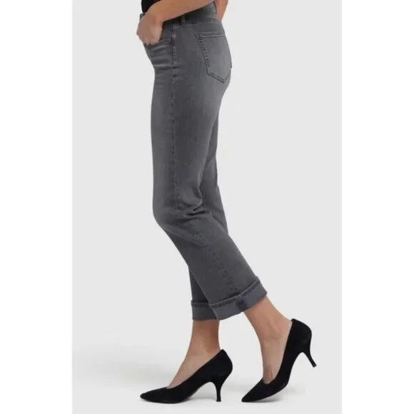 Barbara Barbara Bootcut Jeans In Plus Size With Side Slits
